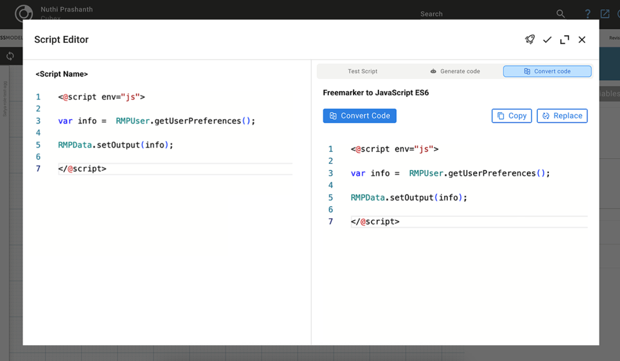 Freemarker to JavaScript Code Transformer